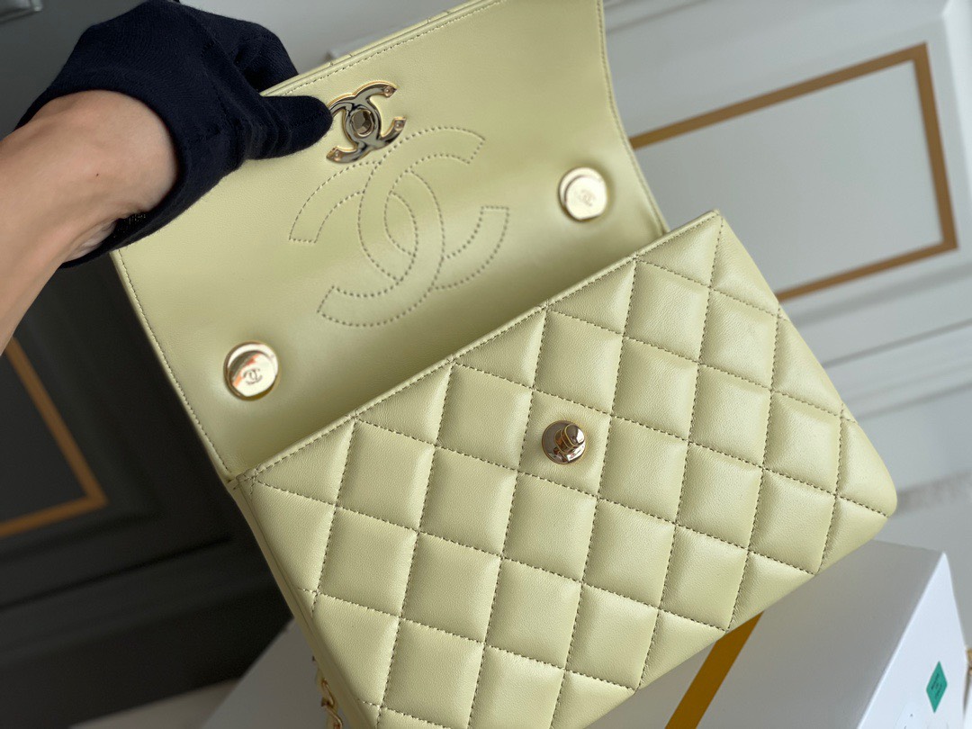 Bagsaaa Ch**el Trendy CCYellow Bag - 25cm