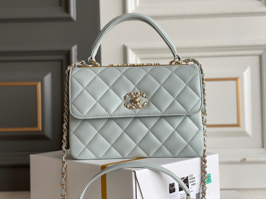 Bagsaaa Ch**el Trendy CC Blue Bag - 25cm