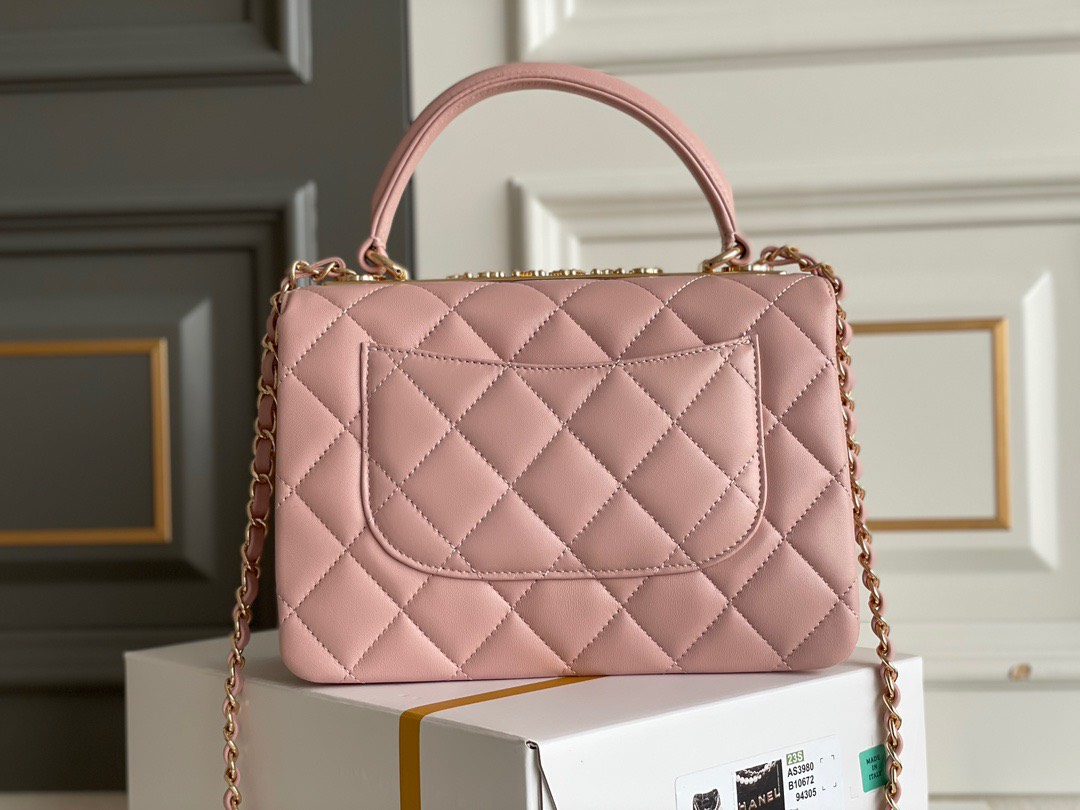 Bagsaaa Ch**el Trendy CC Pink Bag - 25cm