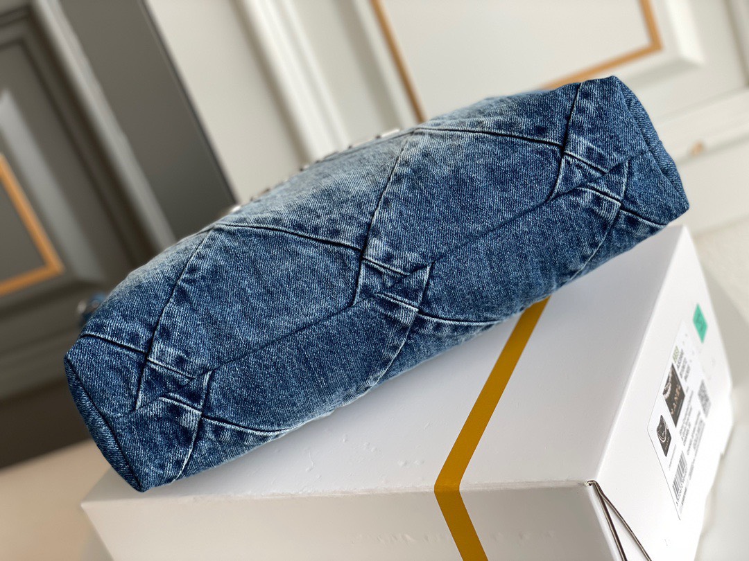 Bagsaaa Ch**el bag 22 denim leather - 37x35x7cm
