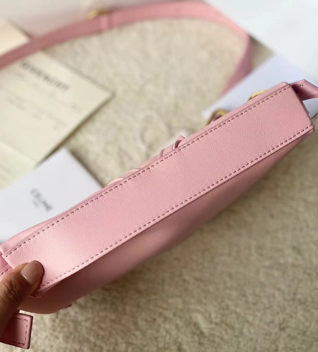 Bagsaaa Givenchy Pink Voyou Shoulder Bag - 24*18*3.5cm