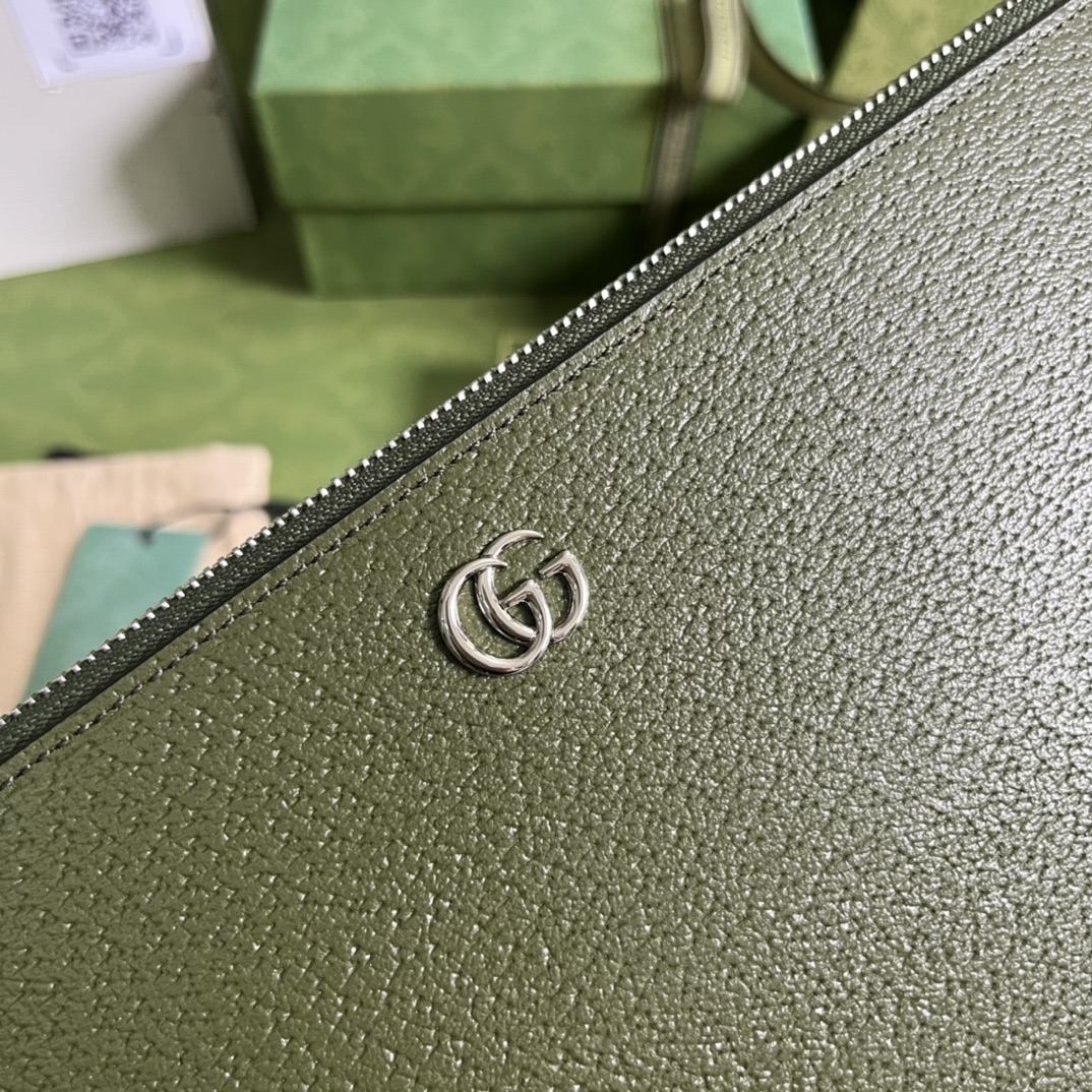 Bagsaaa Gvc*1 GG Marmont Pouch Green Leather - 30.5x 21x 1.5cm