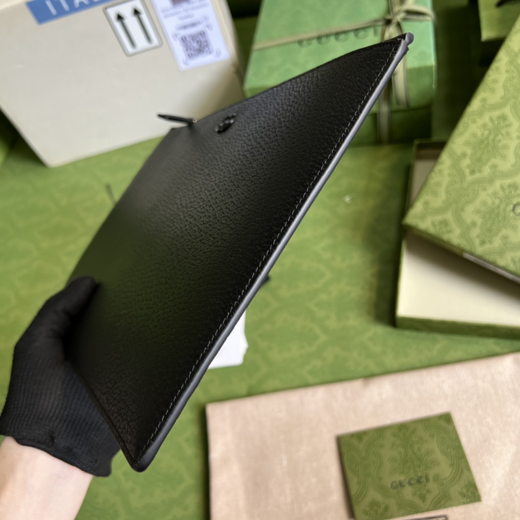 Bagsaaa Gvc*1 GG Marmont Pouch Black Leather - 30.5x 21x 1.5cm