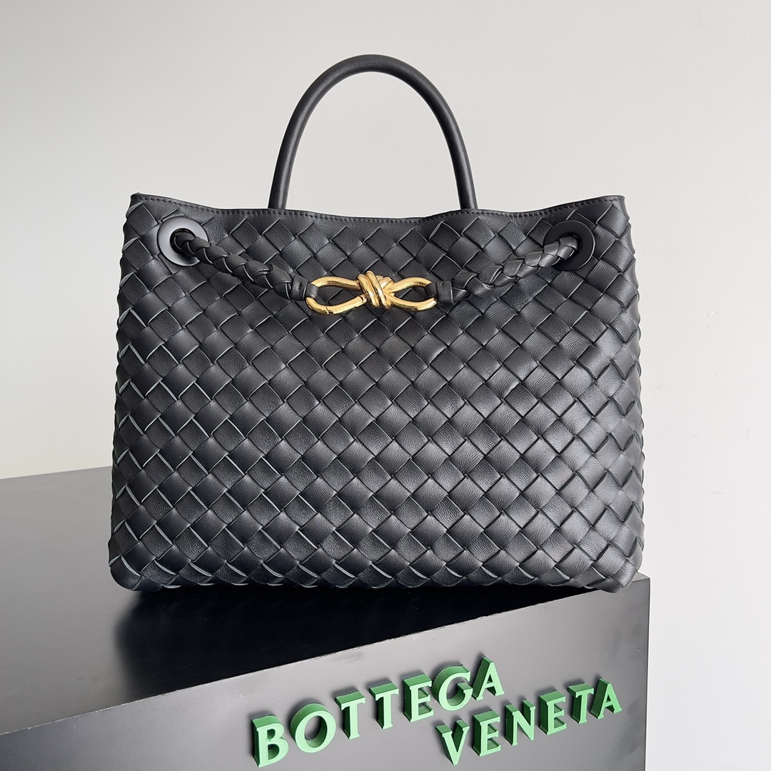 Bagsaaa B0tt*ga Ven*ta Medium Andiamo Black - 32x25x11cm