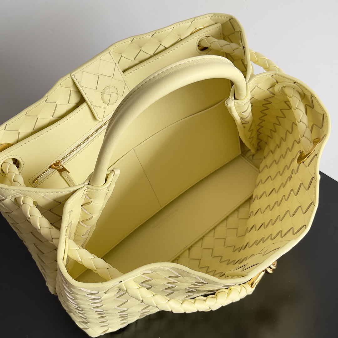 Bagsaaa B0tt*ga Ven*ta Medium Andiamo Yellow - 32x25x11cm