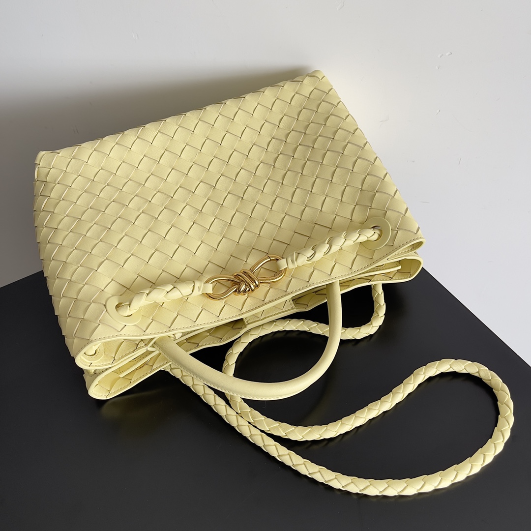 Bagsaaa B0tt*ga Ven*ta Medium Andiamo Yellow - 32x25x11cm