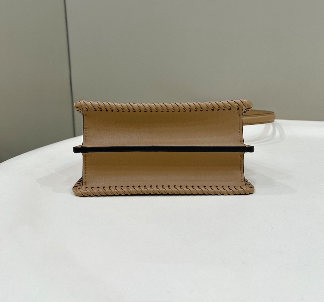 Bagsaaa F**di Peekaboo ISeeU Petite Brown - 27x21x11cm