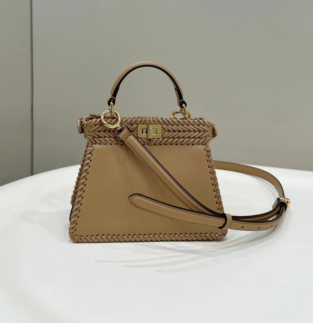 Bagsaaa F**di Peekaboo ISeeU Petite Brown - 27x21x11cm