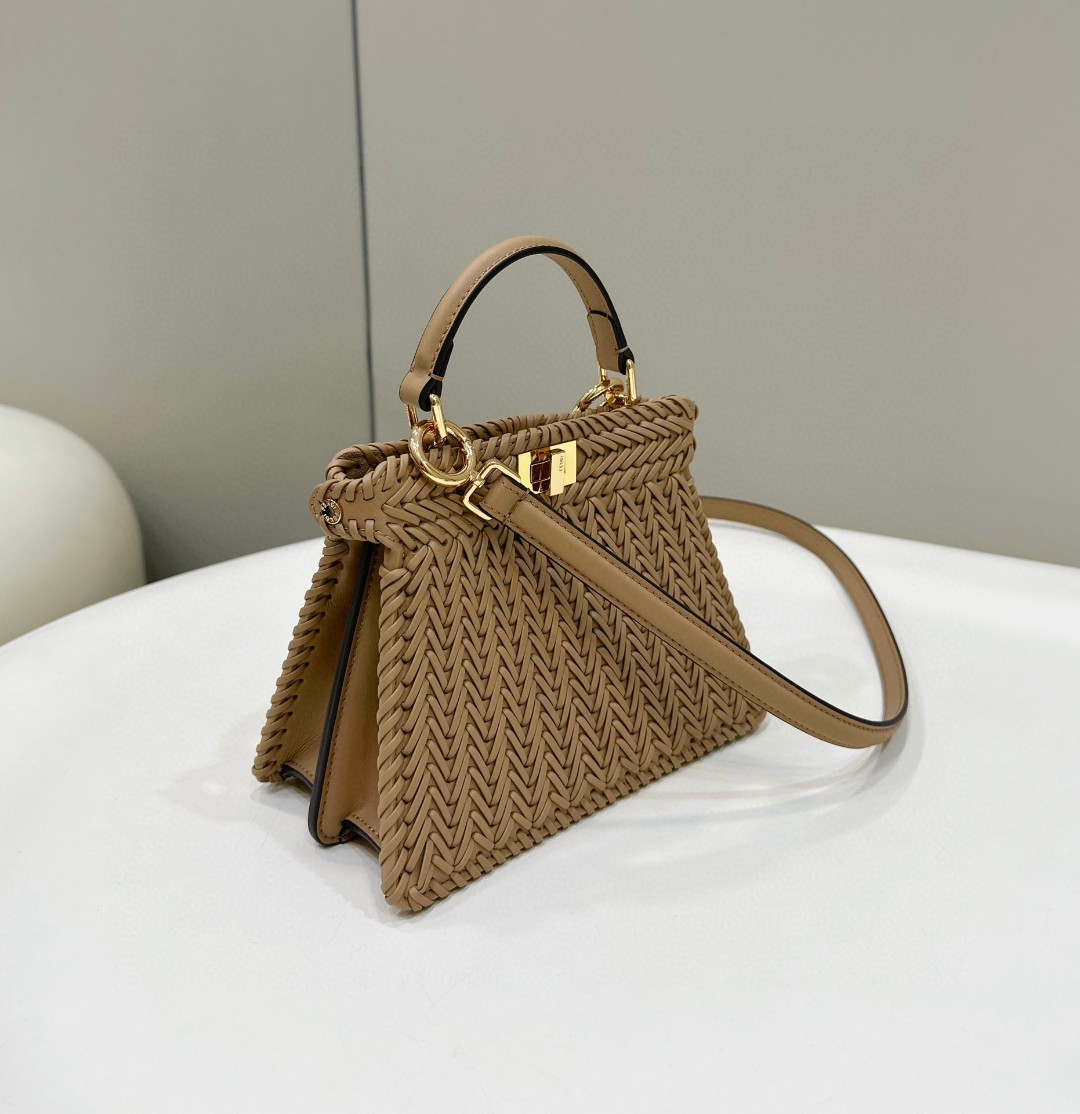 Bagsaaa F**di Peekaboo ISeeU Petite Brown - 27x21x11cm