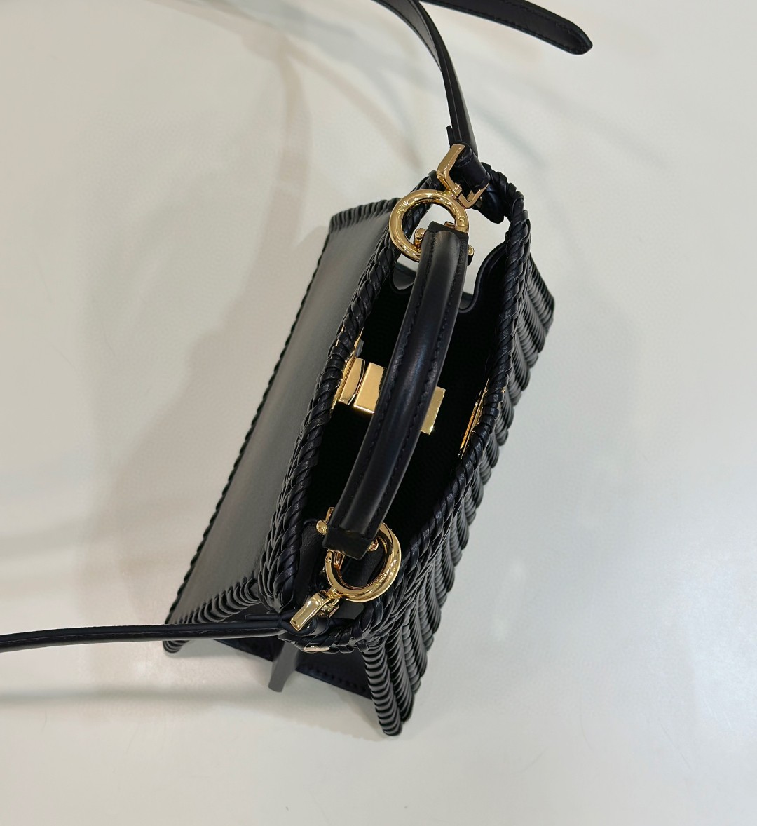 Bagsaaa F**di Peekaboo ISeeU Petite Black - 27x21x11cm