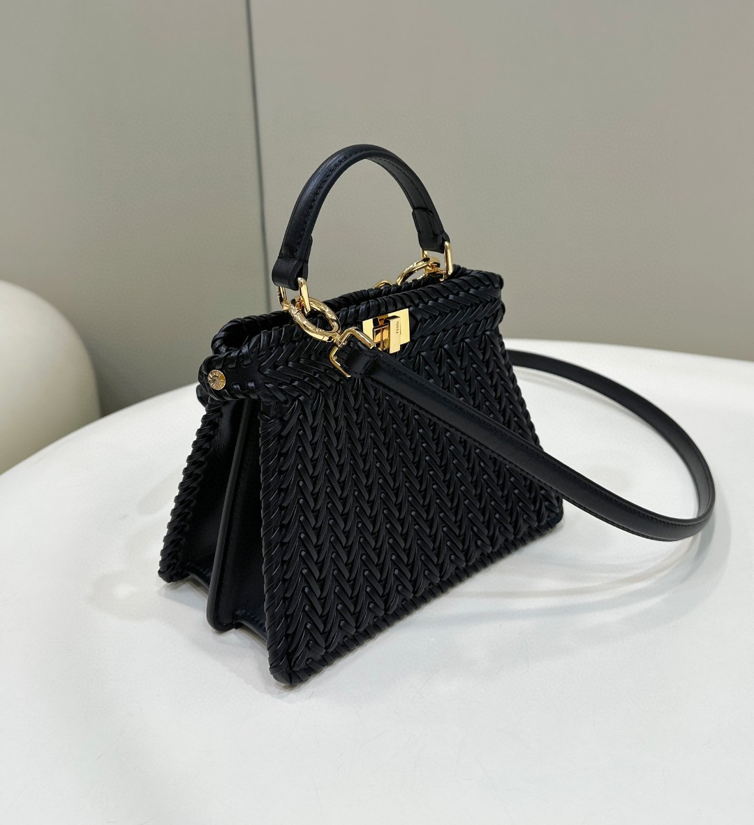 Bagsaaa F**di Peekaboo ISeeU Petite Black - 27x21x11cm