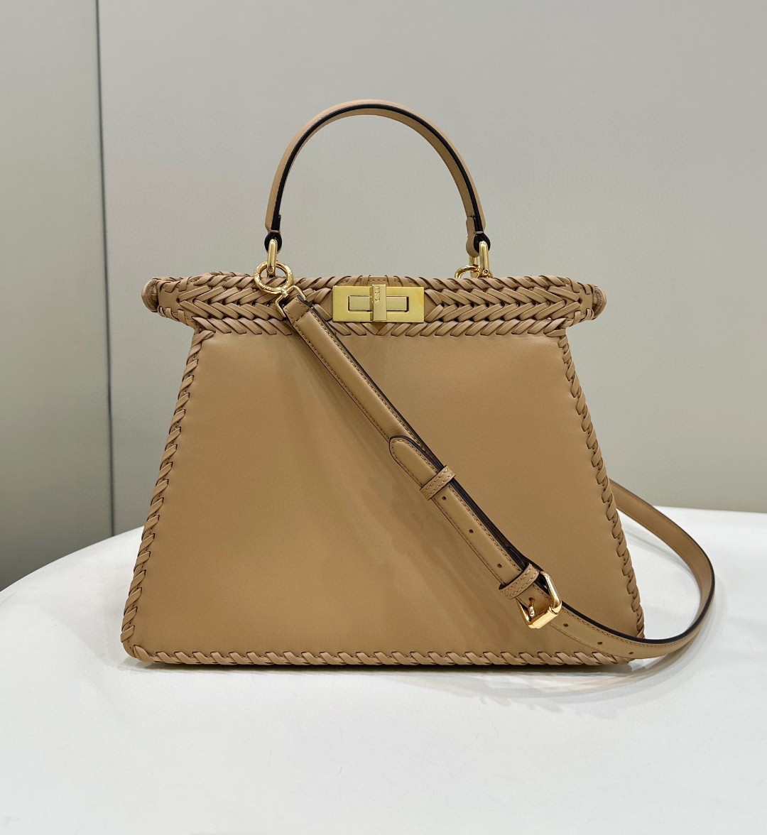 Bagsaaa F**di Peekaboo ISeeU Petite Brown - 33*12*25cm