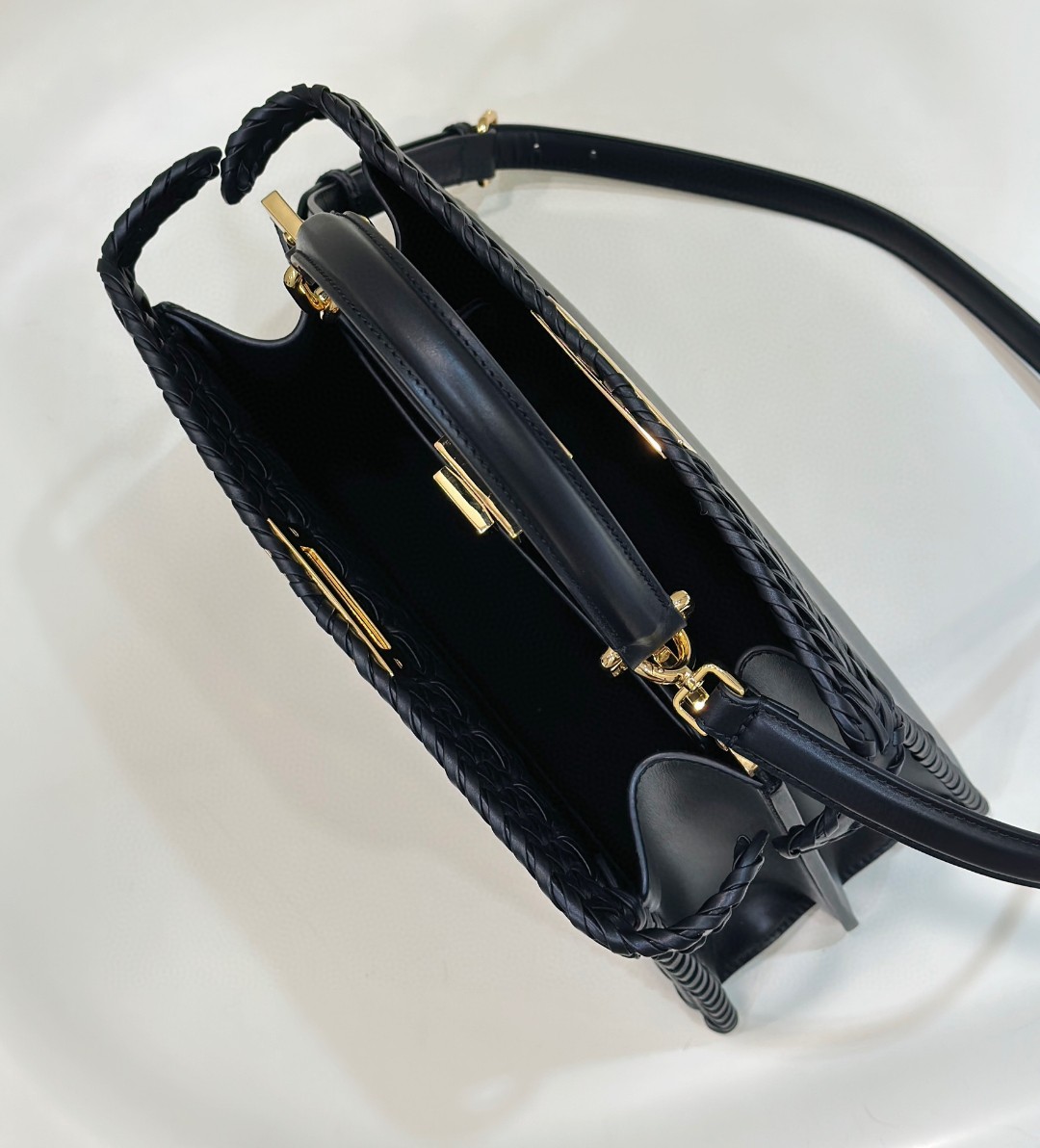 Bagsaaa F**di Peekaboo ISeeU Petite Black - 33*12*25cm