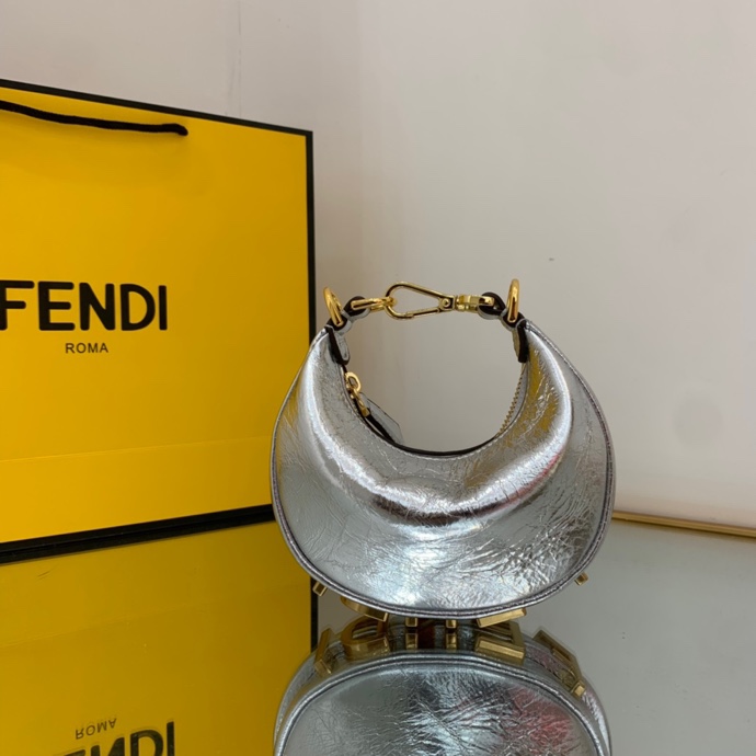 Bagsaaa F**di Nano Graphy In Silver - 16.5x14x5cm