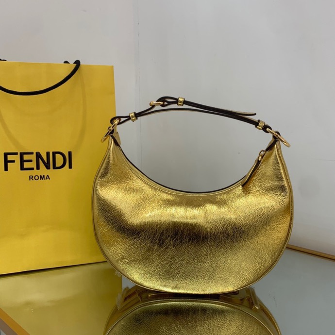 Bagsaaa F**di Medium Graphy In Gold - 10×29×24.5cm