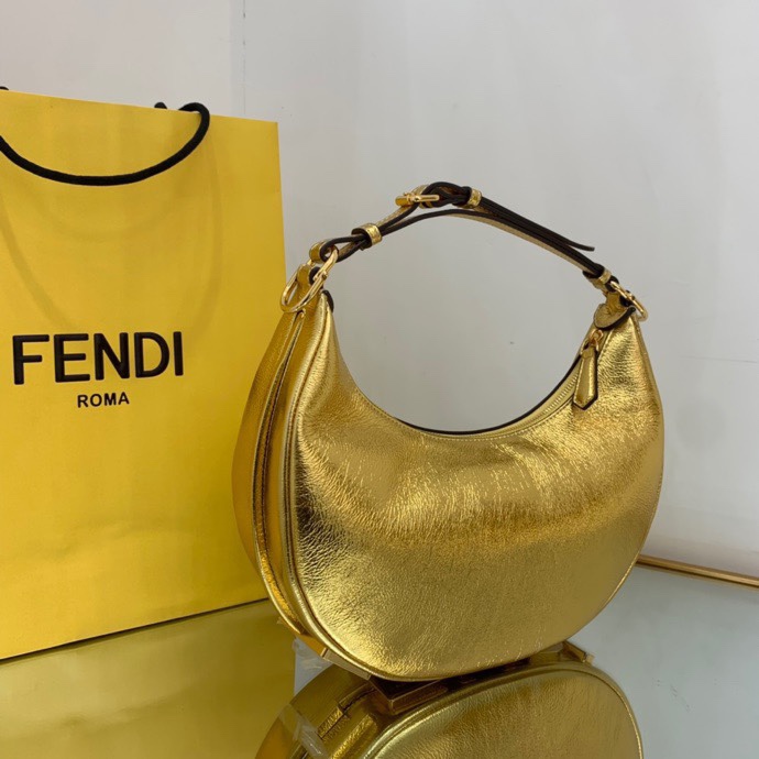 Bagsaaa F**di Medium Graphy In Gold - 10×29×24.5cm