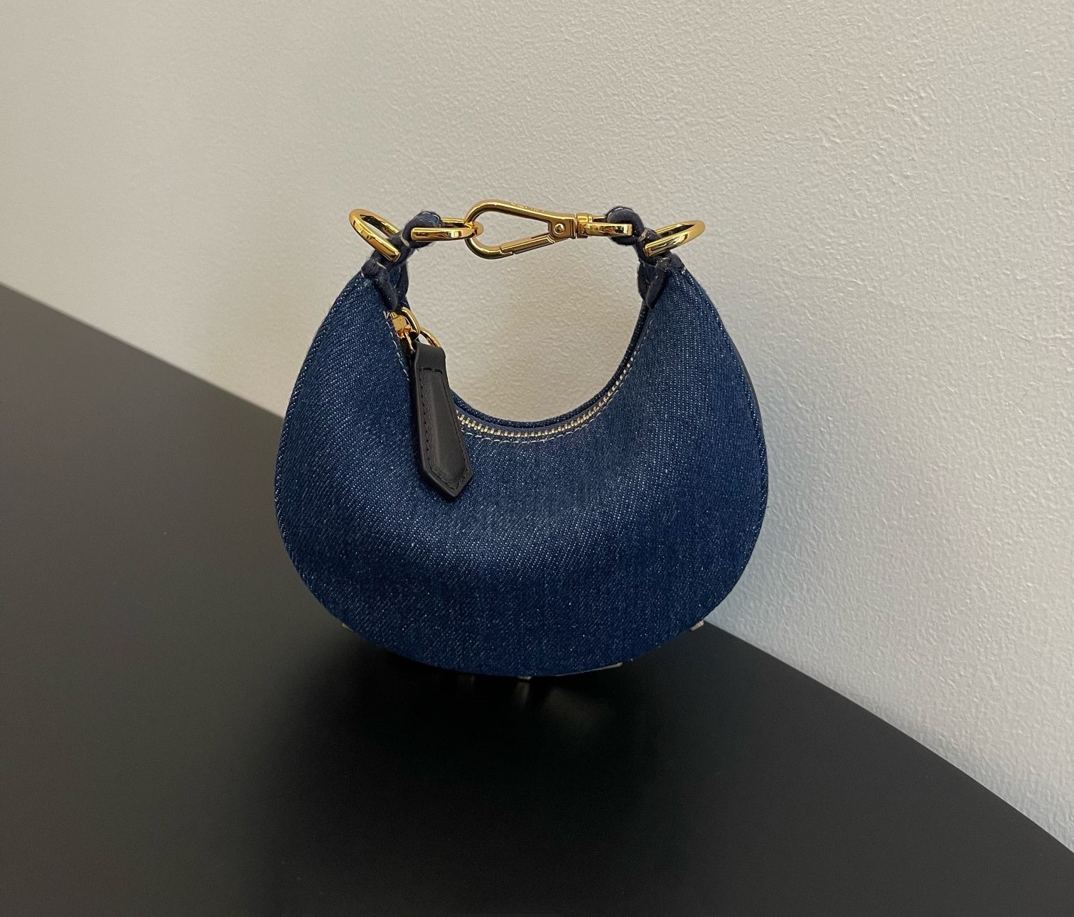 Bagsaaa F**di Nano F**digraphy Blue denim charm - 16.5x14x5cm