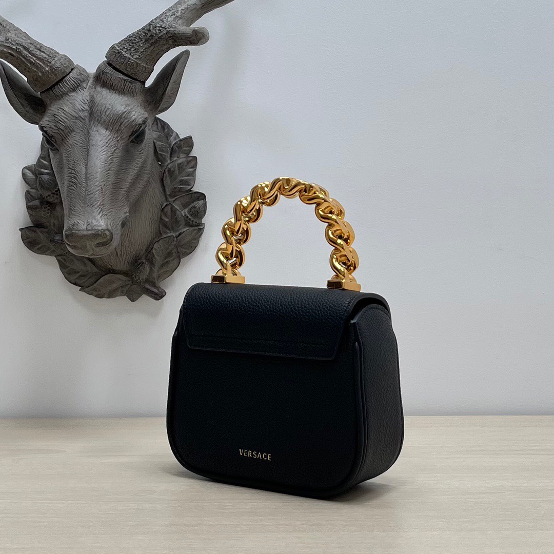 Bagsaaa Versace La Medusa mini black bag - 16x6x12cm