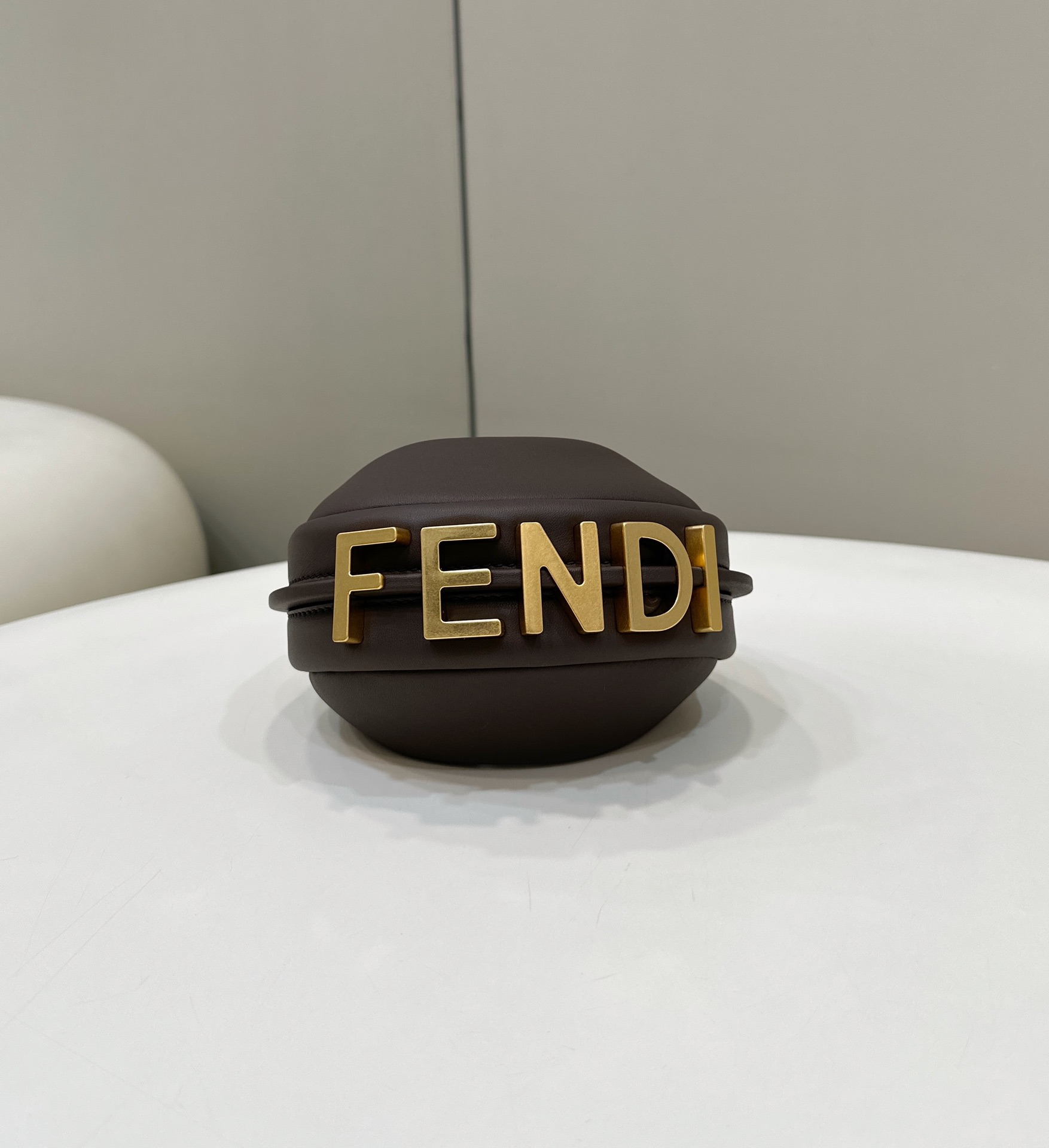 Bagsaaa F**di Nano Graphy In Brown - 16.5x14x5cm