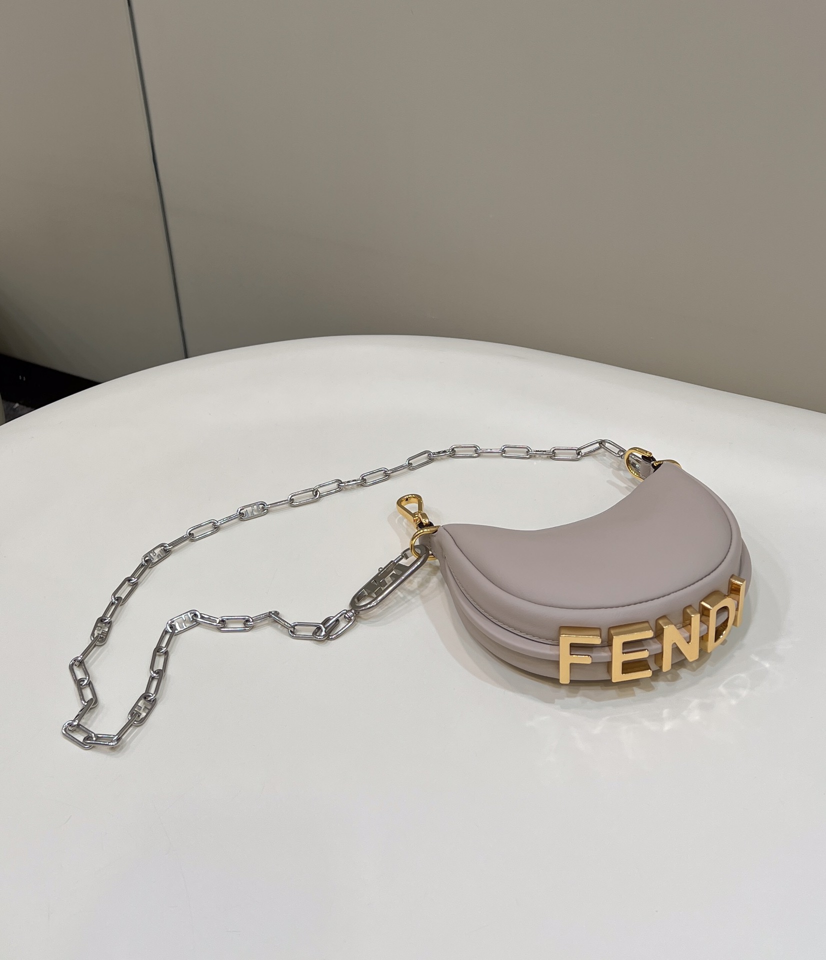 Bagsaaa F**di Nano Graphy In Taupe - 16.5x14x5cm