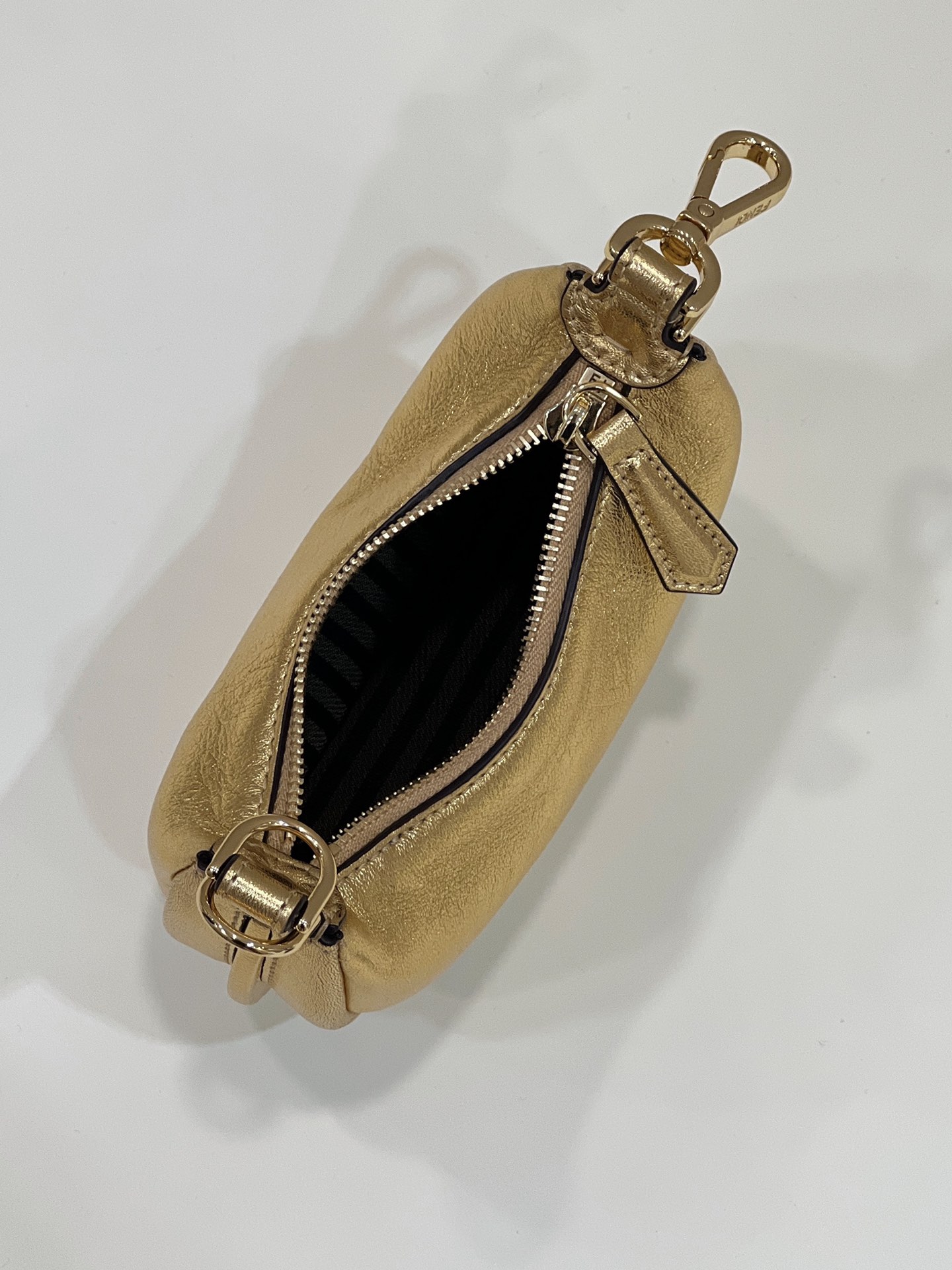 Bagsaaa F**di Nano Graphy In Gold - 16.5x14x5cm
