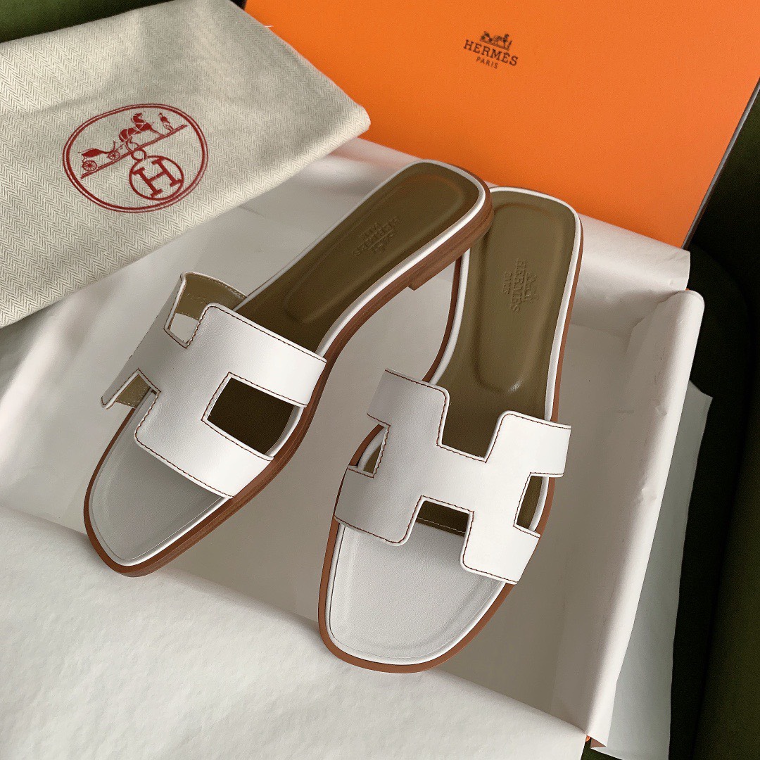 Bagsaaa H**me5 Oran Box calfskin White