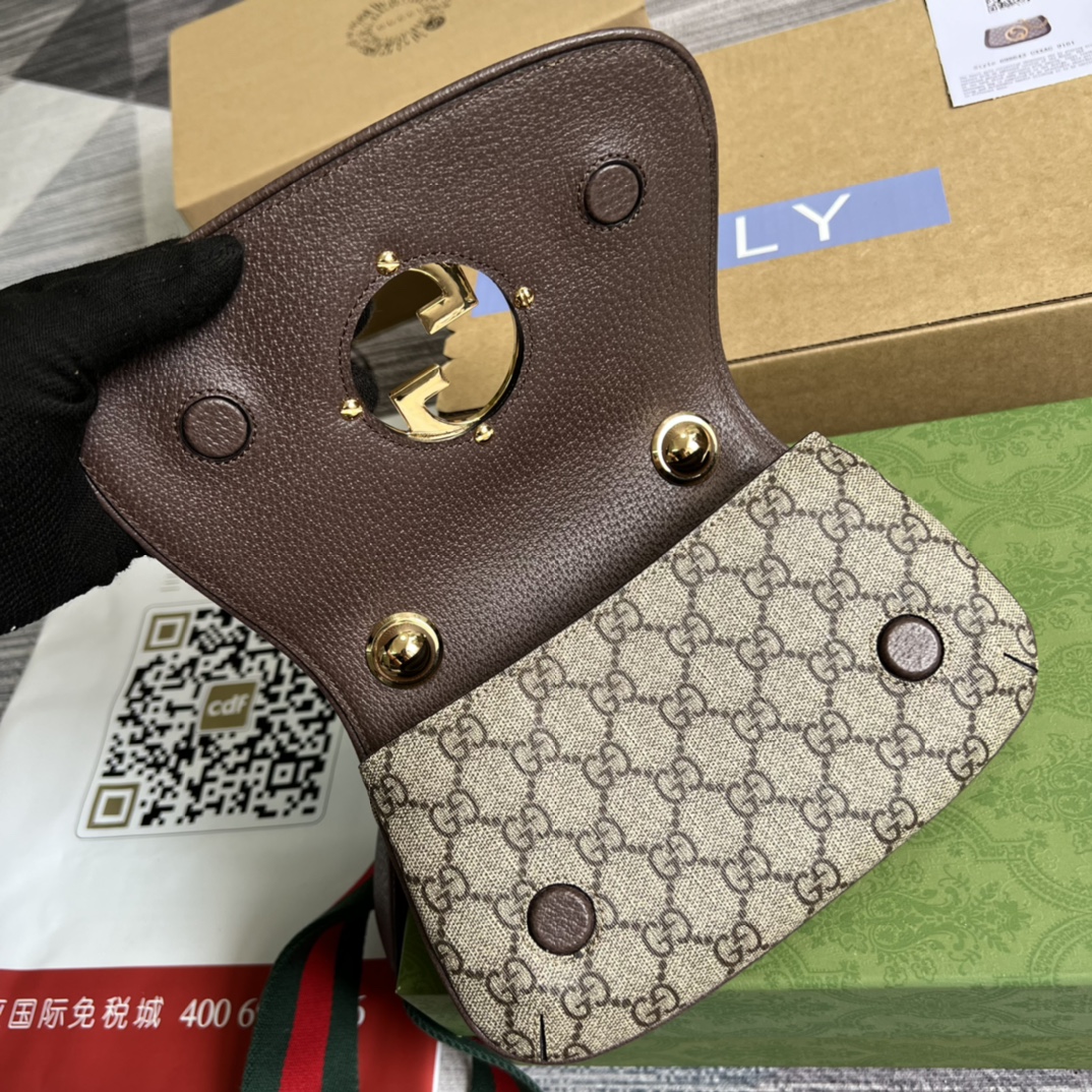 Bagsaaa Gvc*1 Blondie Mini Bag Canvas Leather 22*13*5.5cm
