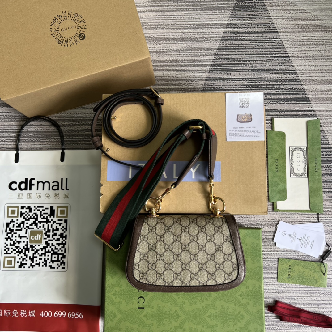 Bagsaaa Gvc*1 Blondie Mini Bag Canvas Leather 22*13*5.5cm