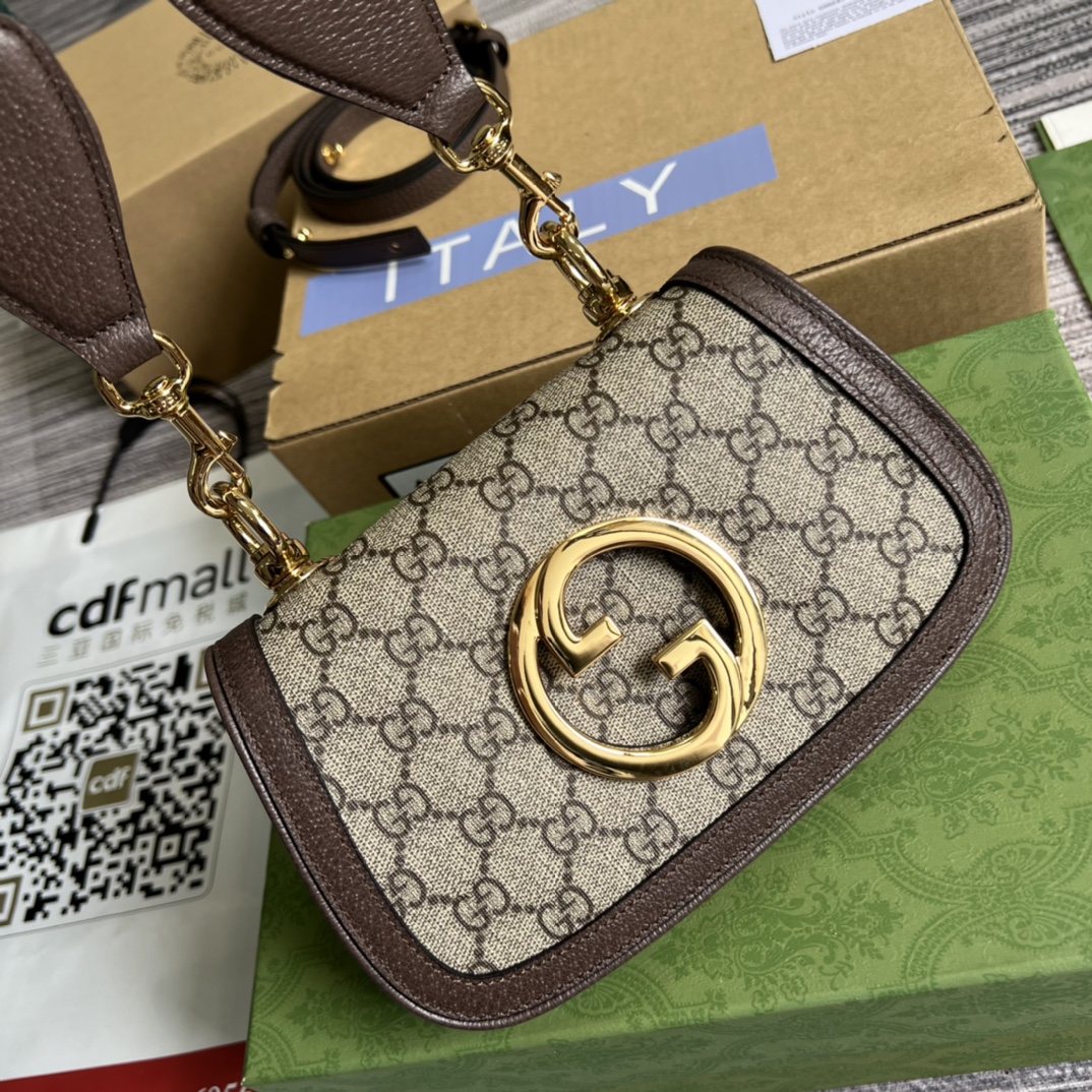 Bagsaaa Gvc*1 Blondie Mini Bag Canvas Leather 22*13*5.5cm