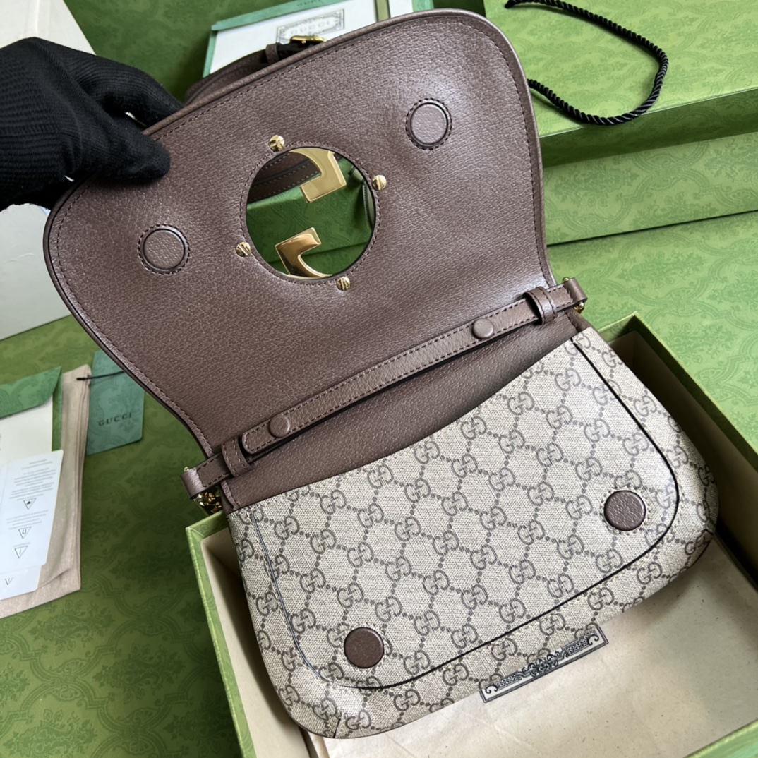 Bagsaaa Gvc*1 Blondie Shoulder Bag Canvas Leather 28x16x4cm