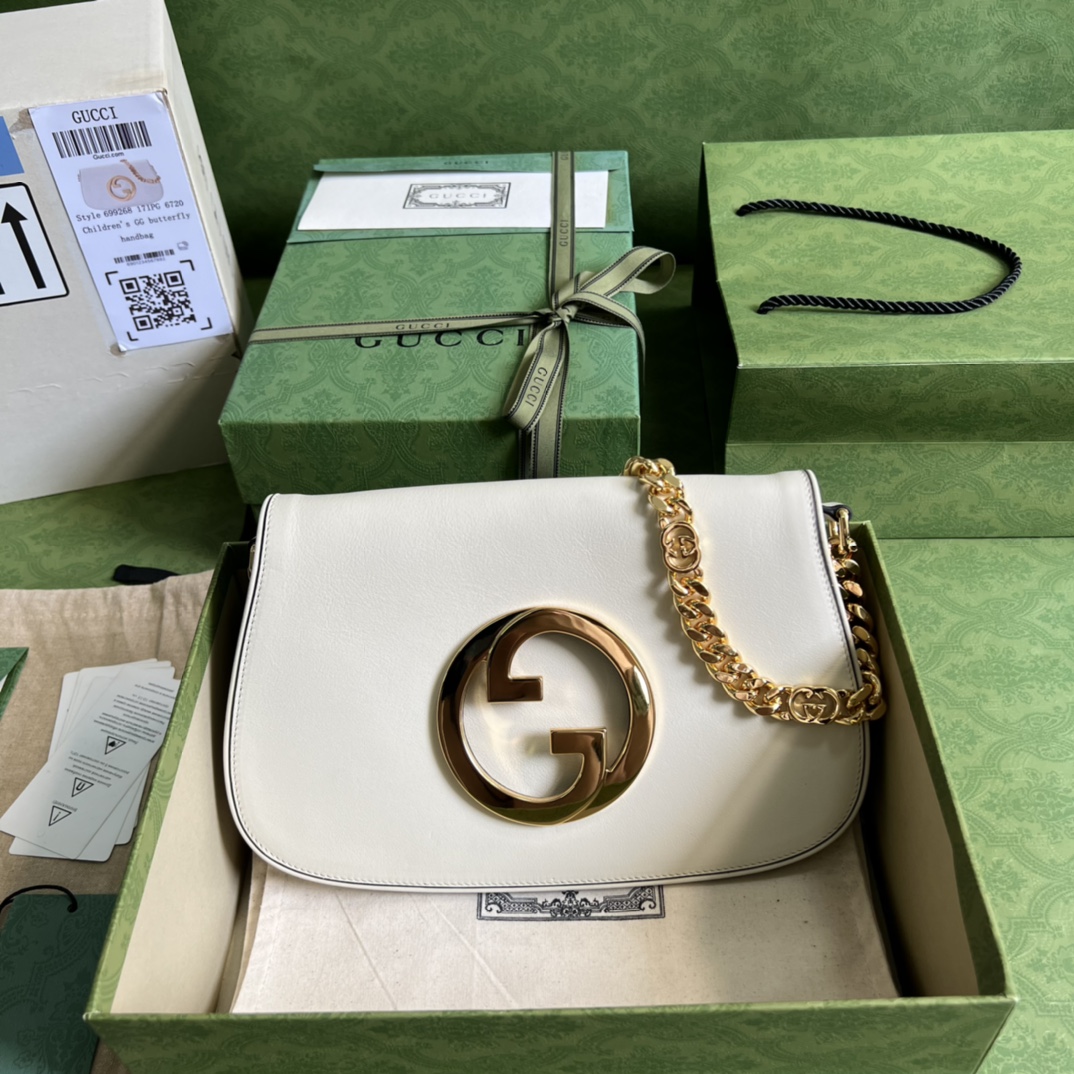 Bagsaaa Gvc*1 Blondie Shoulder Bag White Leather 28x16x4cm
