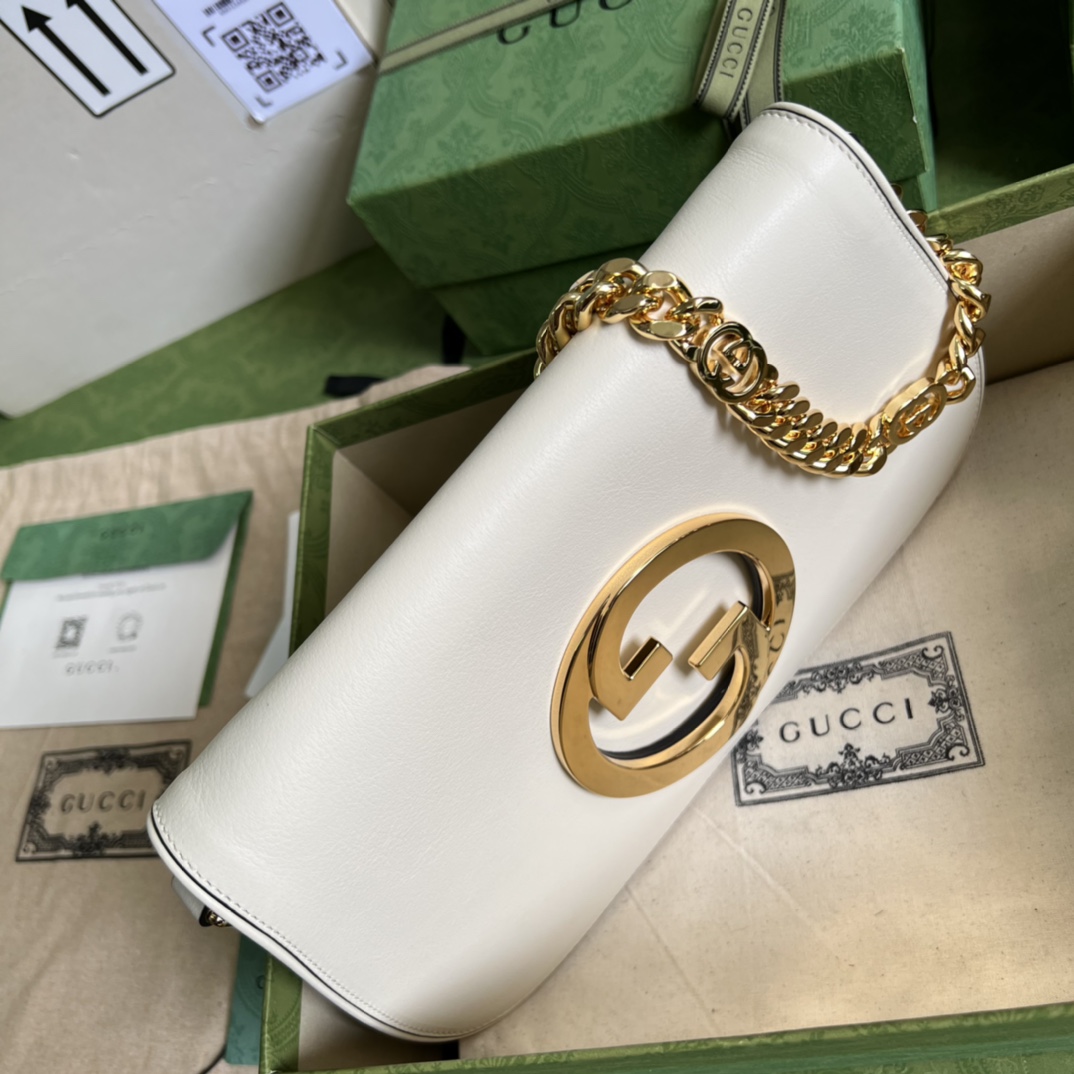Bagsaaa Gvc*1 Blondie Shoulder Bag White Leather 28x16x4cm