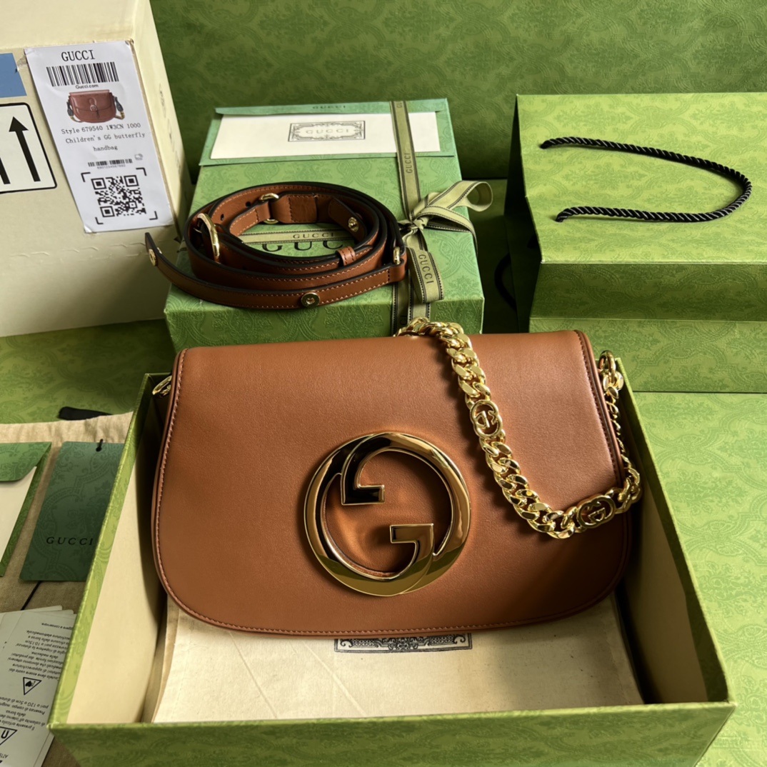 Bagsaaa Gvc*1 Blondie Shoulder Bag Brown Leather 28x16x4cm