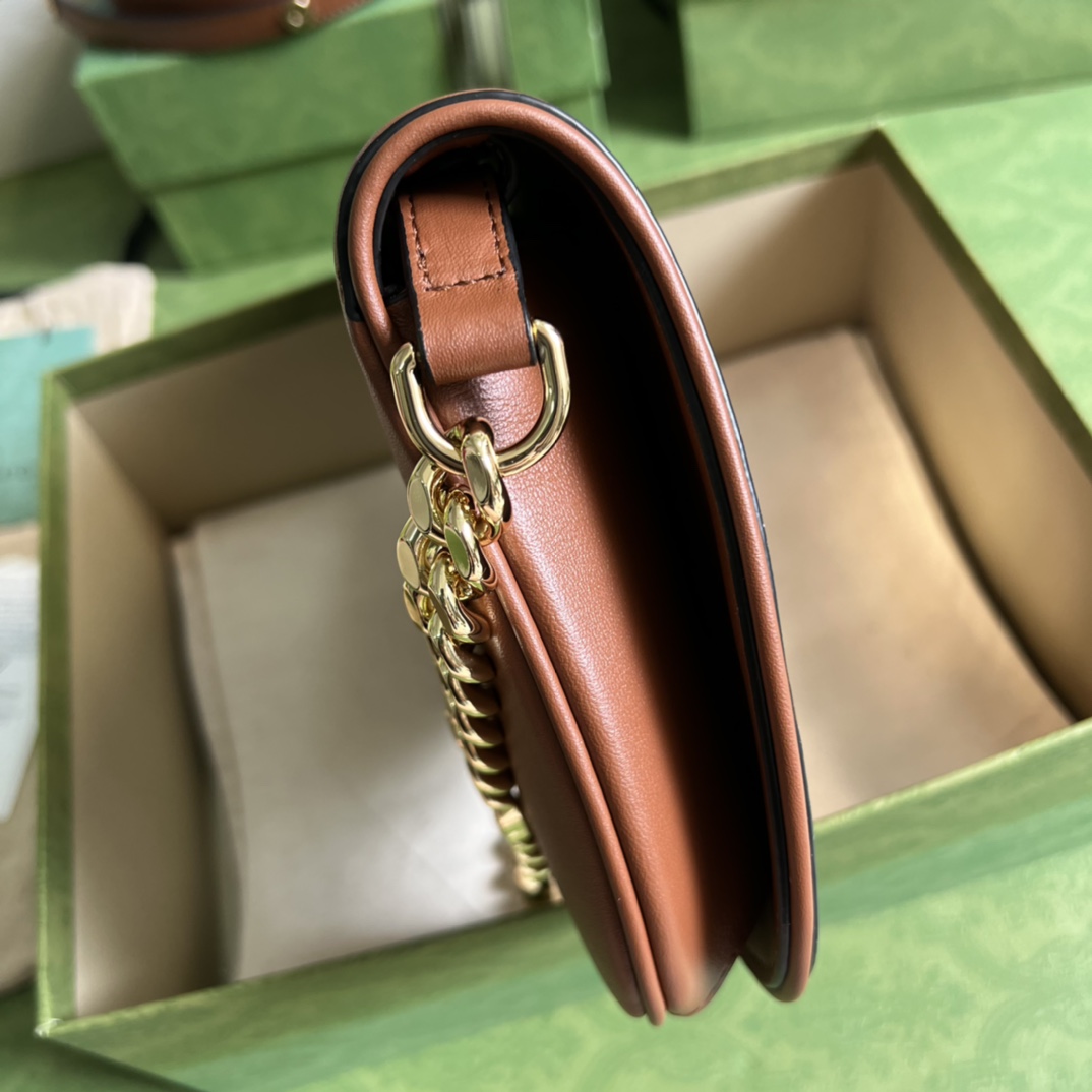 Bagsaaa Gvc*1 Blondie Shoulder Bag Brown Leather 28x16x4cm