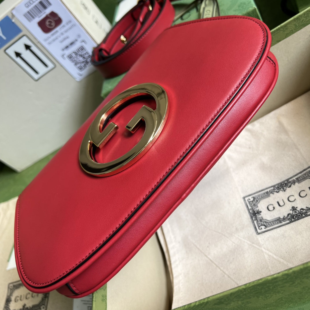 Bagsaaa Gvc*1 Blondie Shoulder Bag Red Leather 28x16x4cm