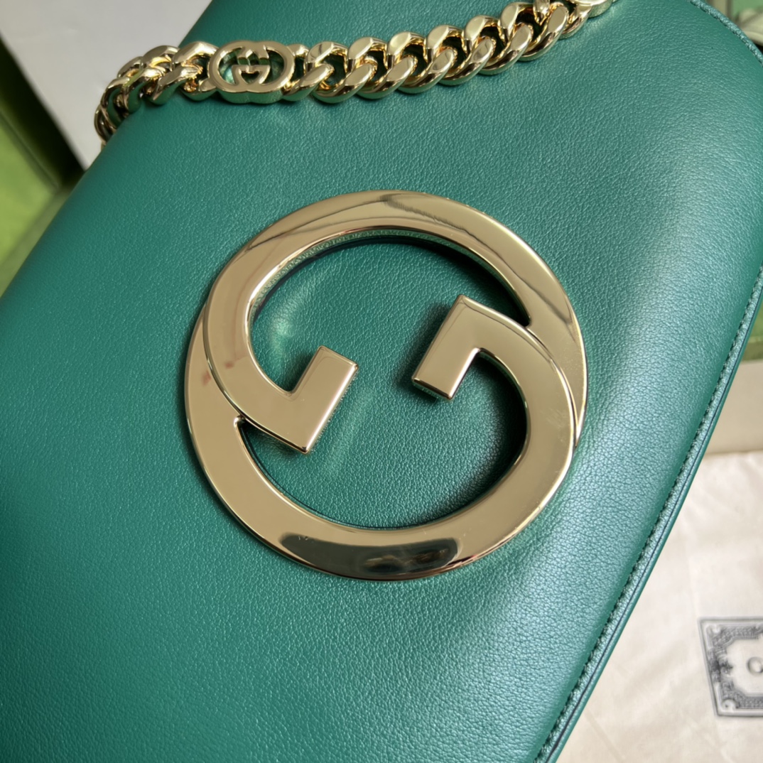 Bagsaaa Gvc*1 Blondie Shoulder Bag Green Leather 28x16x4cm