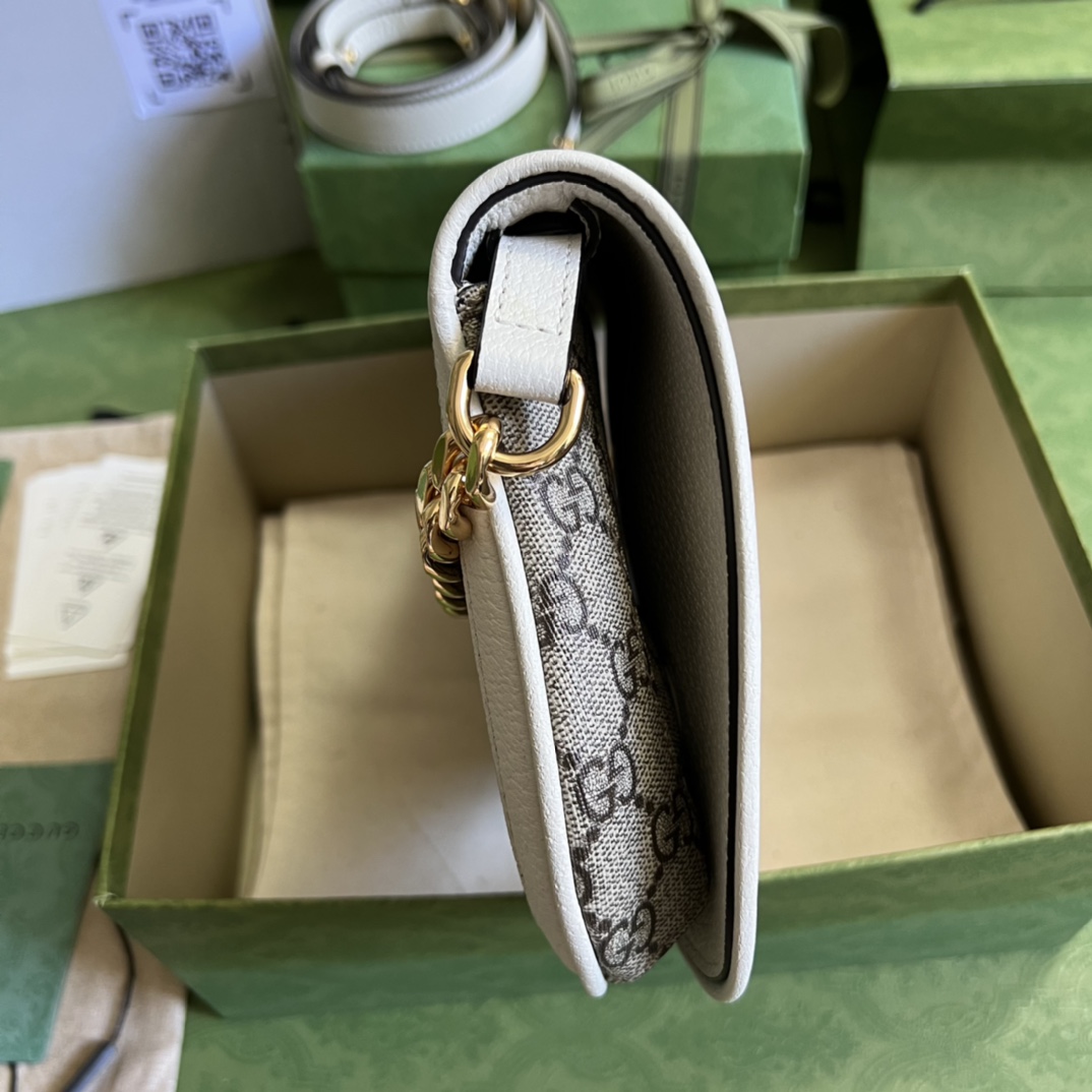 Bagsaaa Gvc*1 Blondie Shoulder Bag Canvas Leather White Lining 28x16x4cm