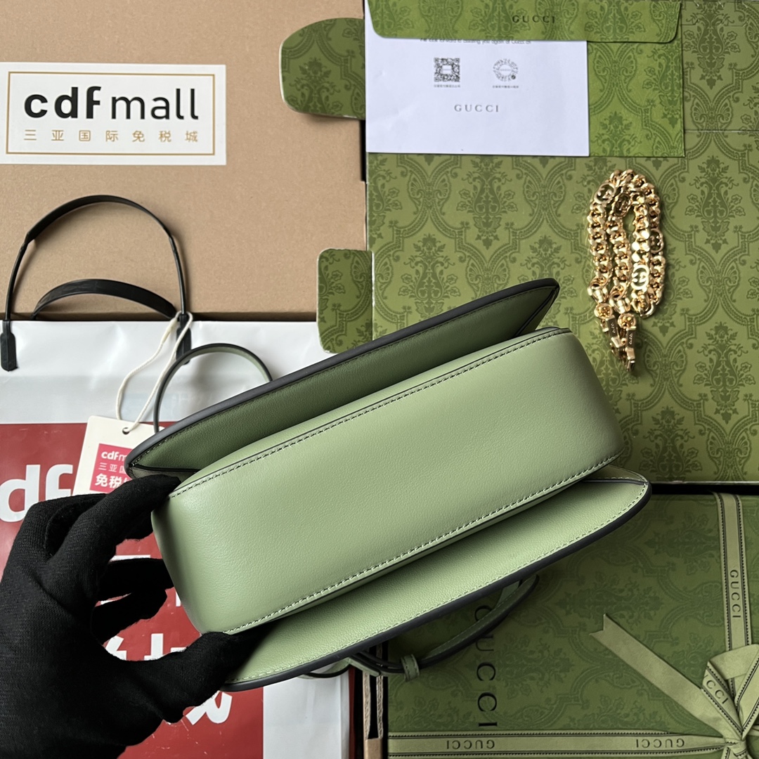 Bagsaaa Gvc*1 Blondie Top Handle Green Bag - 23x15x11cm