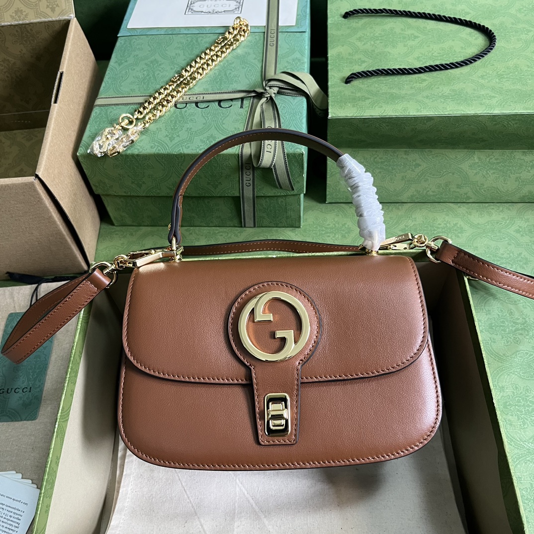 Bagsaaa Gvc*1 Blondie Top Handle Brown Bag - 23x15x11cm