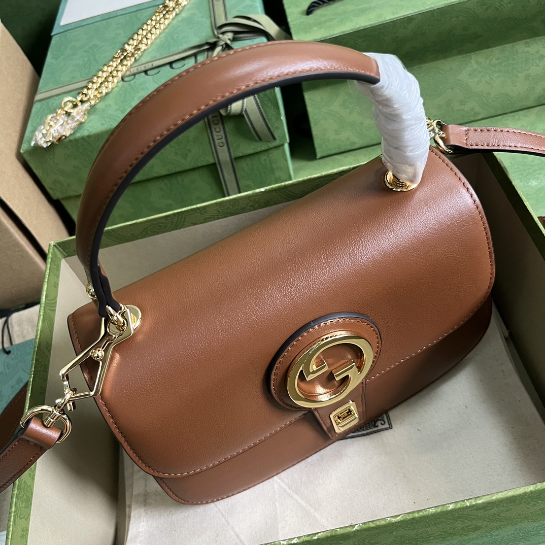 Bagsaaa Gvc*1 Blondie Top Handle Brown Bag - 23x15x11cm