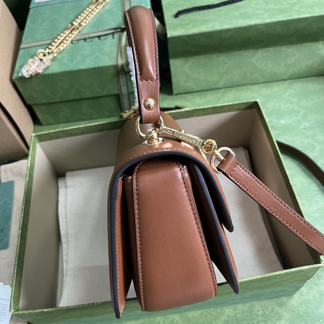 Bagsaaa Gvc*1 Blondie Top Handle Brown Bag - 23x15x11cm