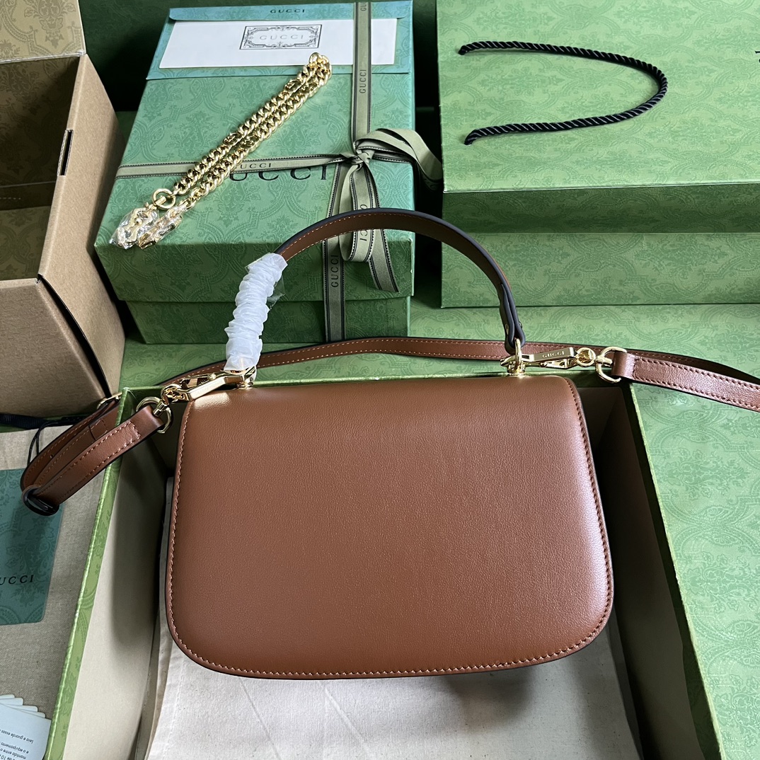 Bagsaaa Gvc*1 Blondie Top Handle Brown Bag - 23x15x11cm