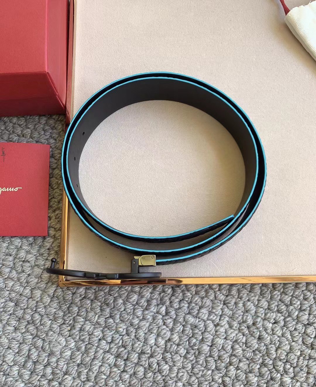 Bagsaaa Ferragamo Reversible And Adjustable Gancini Belt In Black