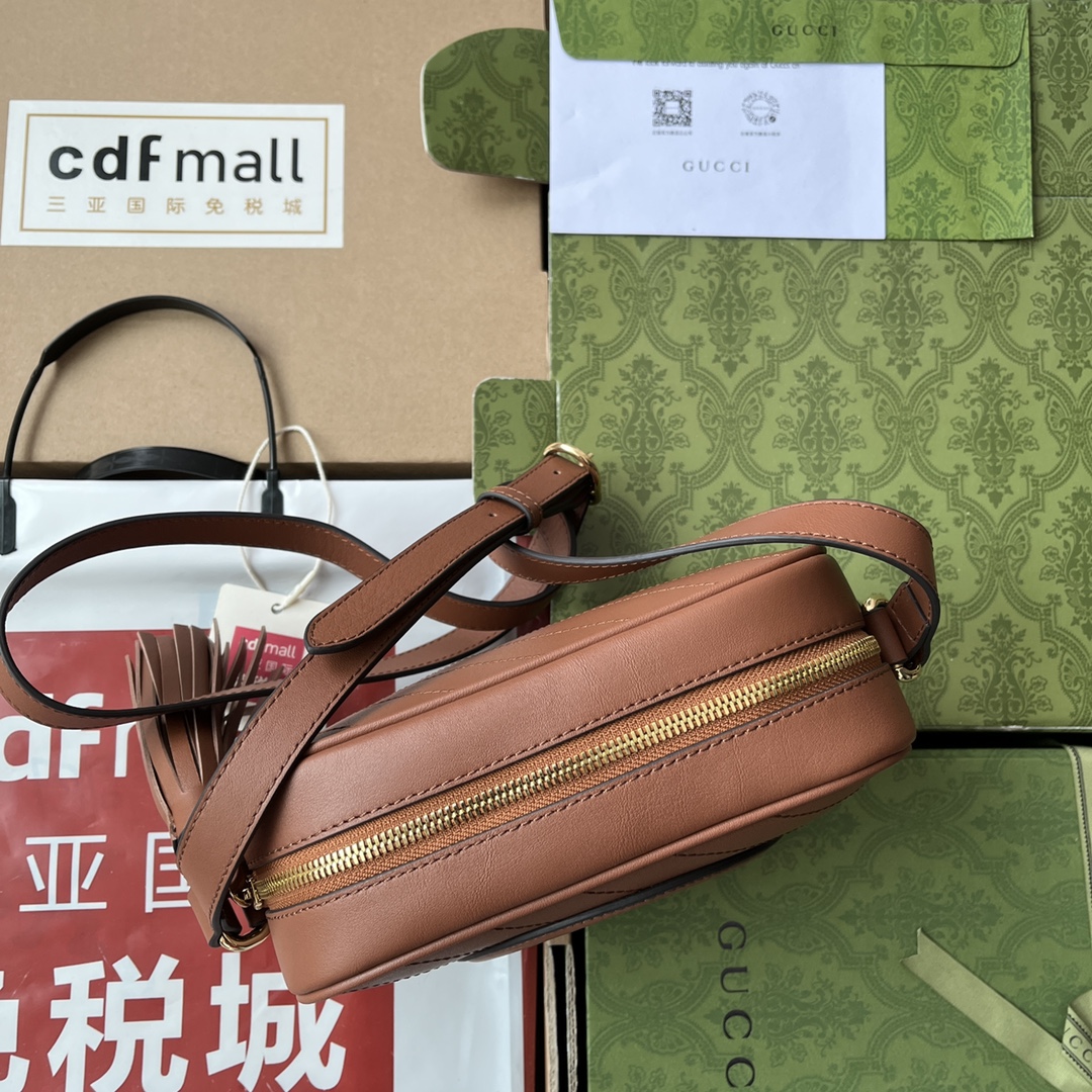 Bagsaaa Gvc*1 Blondie Small Shoulder Brown Leather Bag - 21*15.5*5cm