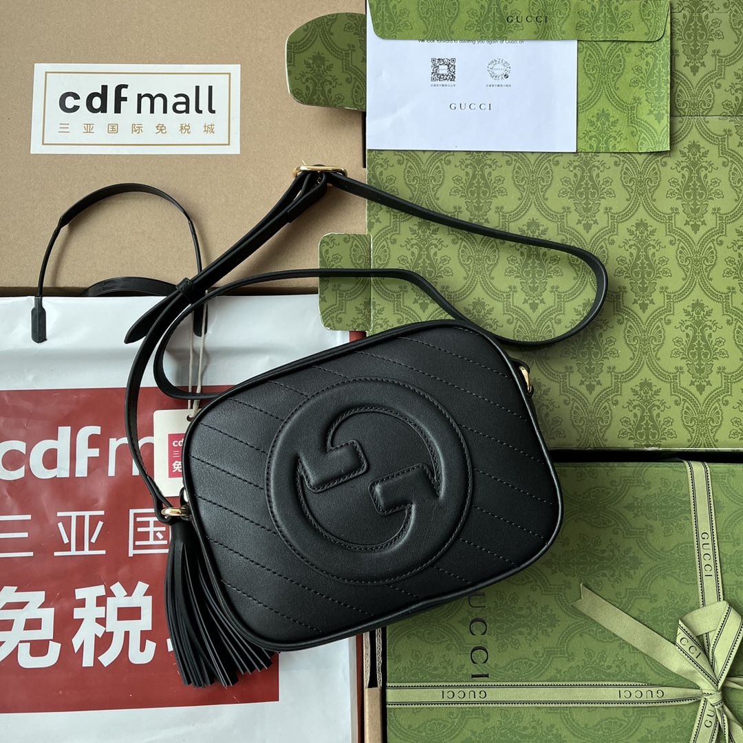 Bagsaaa Gvc*1 Blondie Small Shoulder Black Leather Bag - 21*15.5*5cm