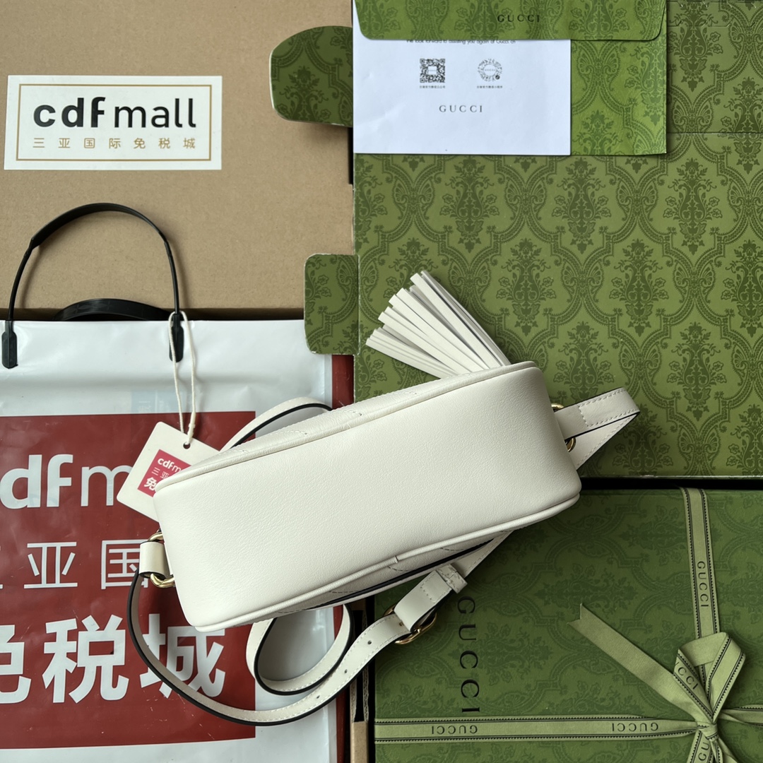 Bagsaaa Gvc*1 Blondie Small Shoulder White Leather Bag - 21*15.5*5cm