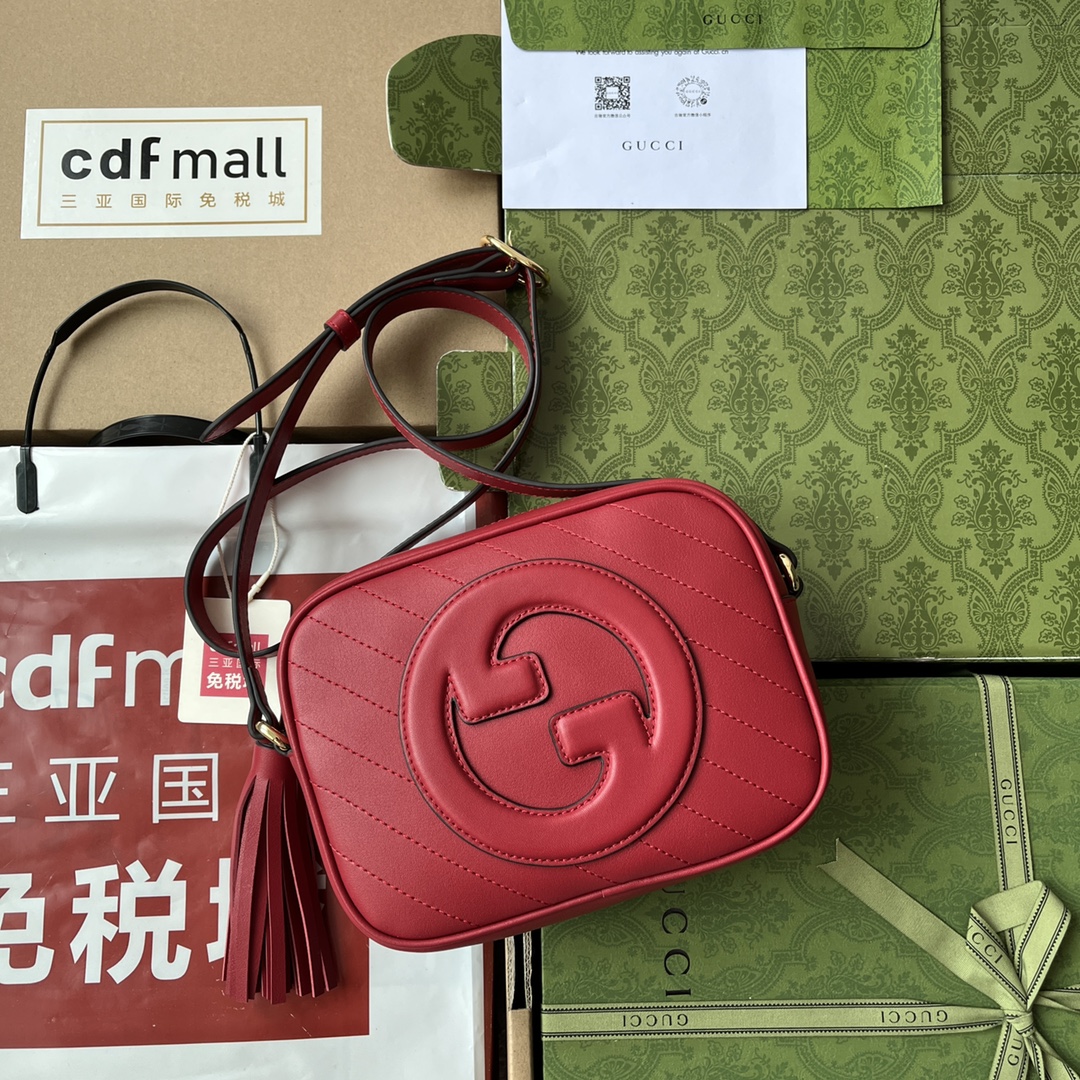 Bagsaaa Gvc*1 Blondie Small Shoulder Red Leather Bag - 21*15.5*5cm