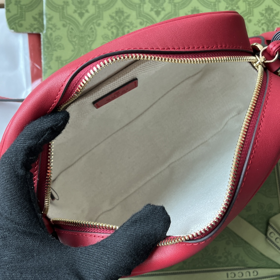 Bagsaaa Gvc*1 Blondie Small Shoulder Red Leather Bag - 21*15.5*5cm