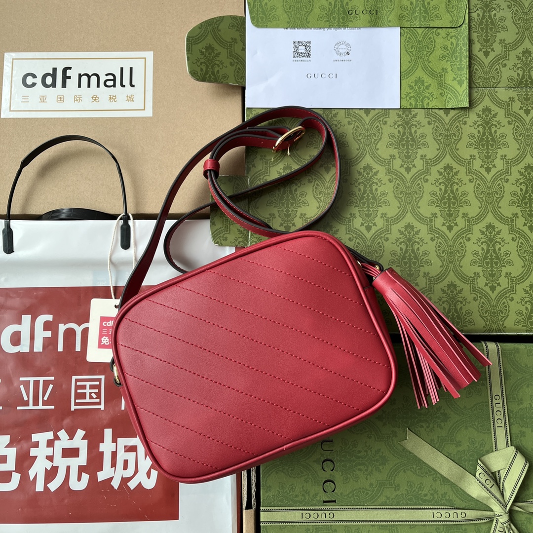 Bagsaaa Gvc*1 Blondie Small Shoulder Red Leather Bag - 21*15.5*5cm