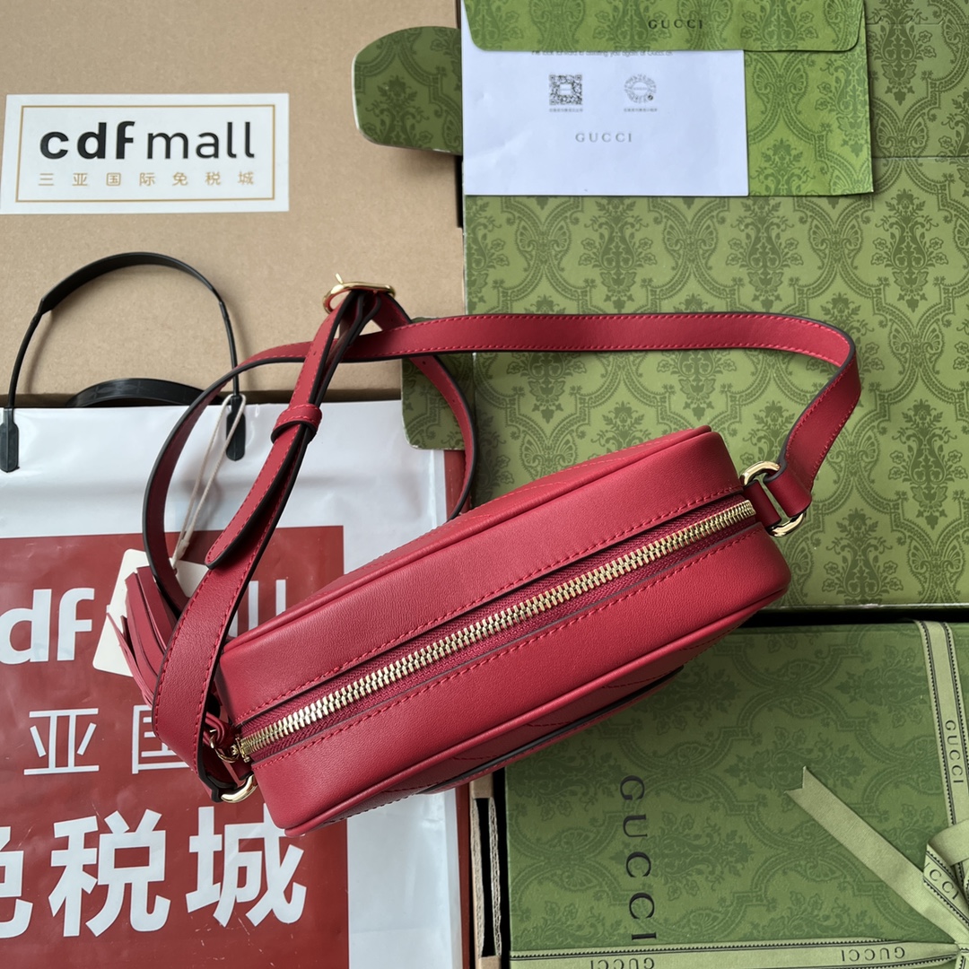 Bagsaaa Gvc*1 Blondie Small Shoulder Red Leather Bag - 21*15.5*5cm